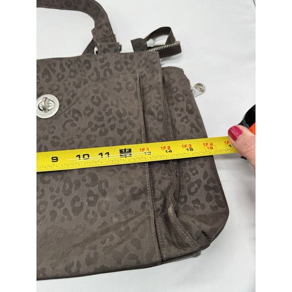 Baggallini All Around Tote Brown Animal Print Lightweight Waterproof - Picture 13 of 16